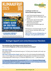 Bild des Flyers "Solinger Appell zum entschlossenem Handeln"