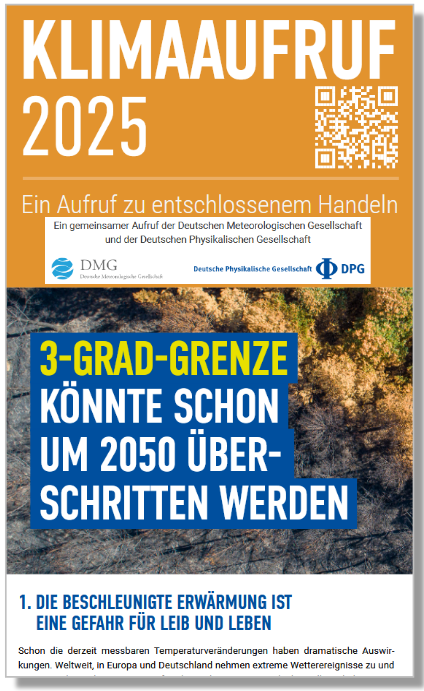 Bildausschnitt aus Klimaaufruf 2025