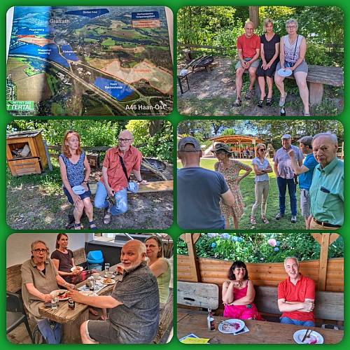 Collage vom Sommerfest zeigt verschiedene Besucher